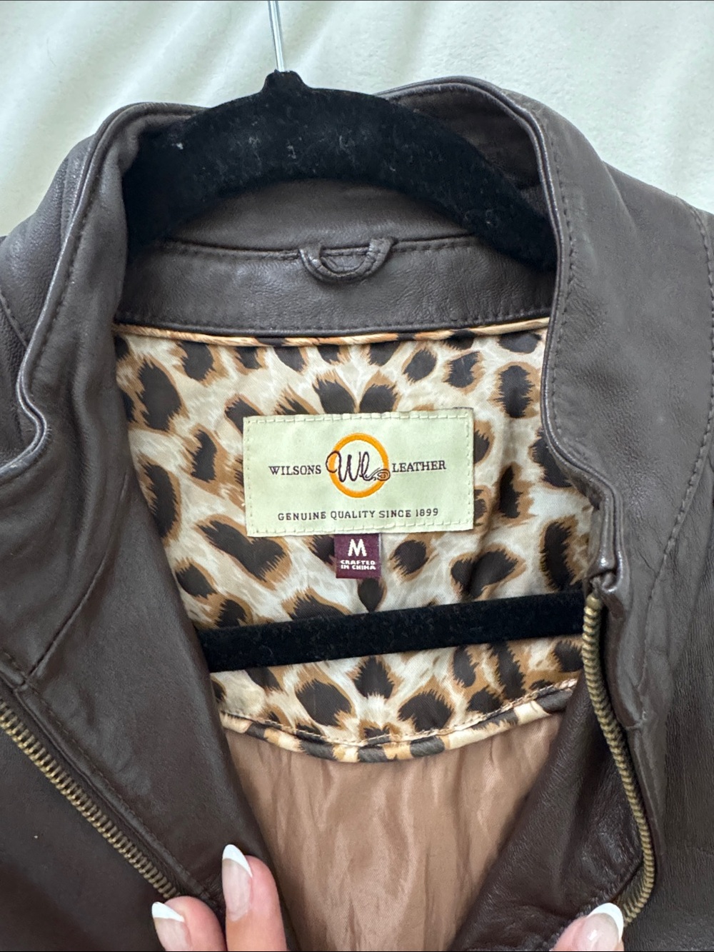 Wilsons Leather Women's Brown Zip-Front Leather Jacket, genuine leather, s/m - Picture 2 of 7